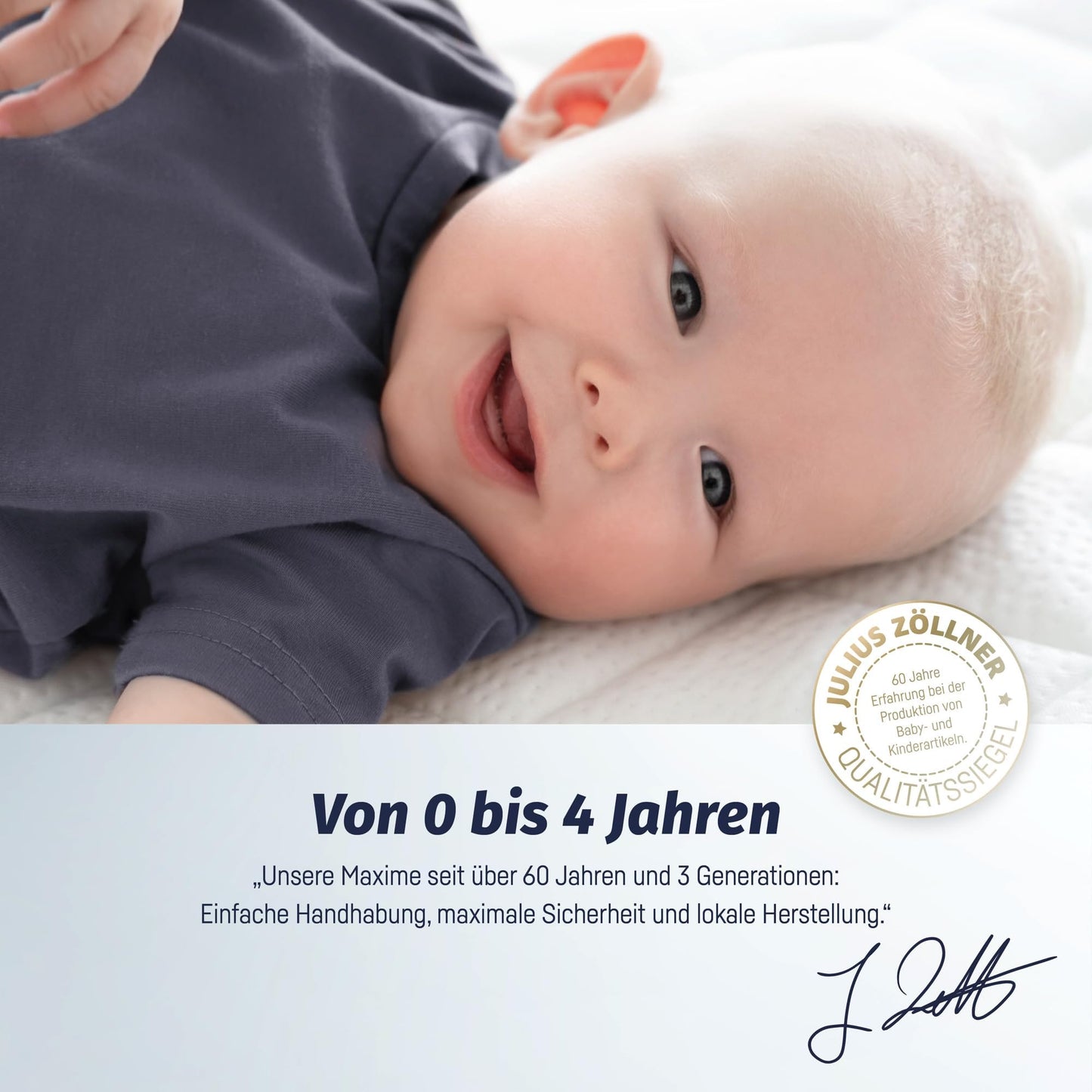 Julius Zöllner Babymatratze Dr. Lübbe Air Premium, TÜV zertifiziert, Standard 100 by OEKO-TEX, 70x140 cm (1er Pack), Weiß