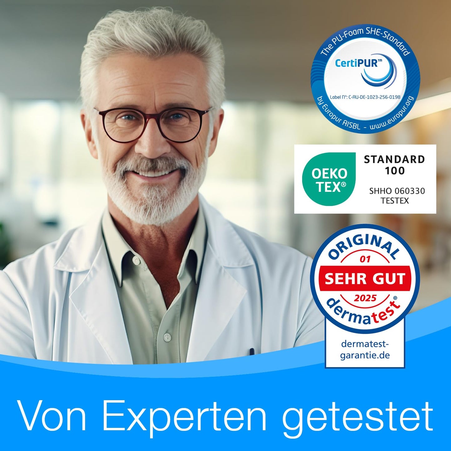 ELONEO Klappmatratze, Gästematratze, 3-teilige Faltmatratze, Schaumstoff extra dick (15cm), waschbar, Bandscheibenwürfel, klappbar, Faltbare Matratze, Erwachsene (Grau, 90 x 200 x 15 cm)
