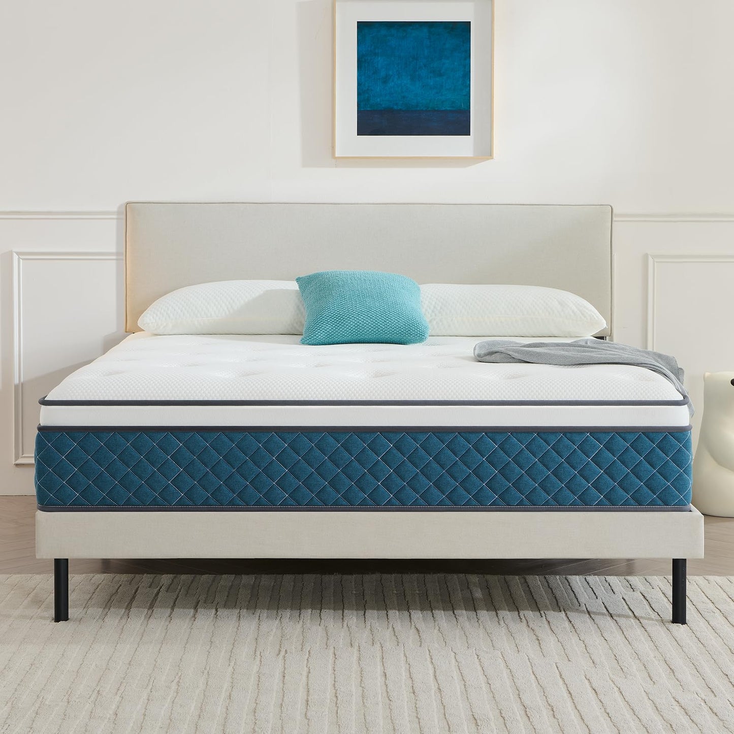 Hiimgo Matratze, Taschenfederkernmatratze 140x200 cm – 7-Zonen Härtegrad H3, Optimaler Komfort und Rückenstütze, Federkernmatratze für Ergonomische Rückenentlastung (140x200x20 cm)