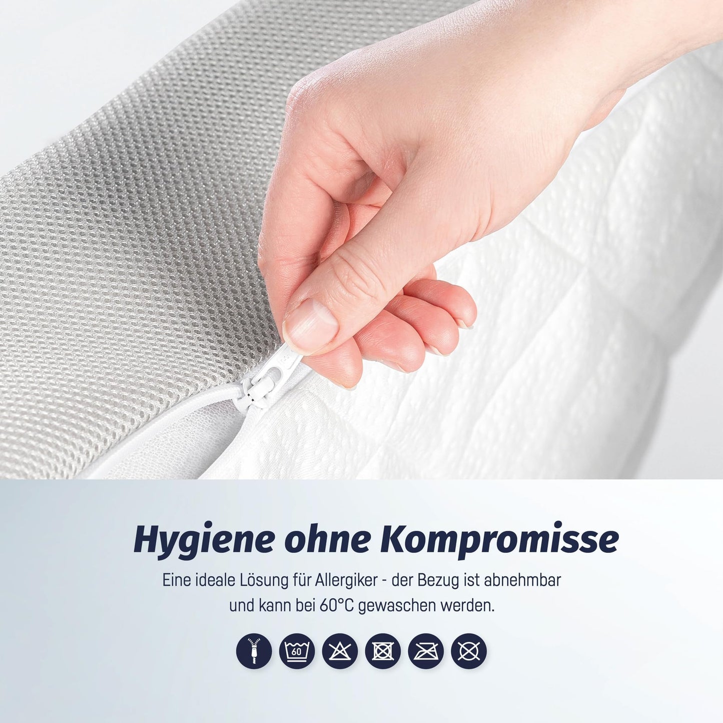 Julius Zöllner Babymatratze Dr. Lübbe Air Premium, TÜV zertifiziert, Standard 100 by OEKO-TEX, 70x140 cm (1er Pack), Weiß
