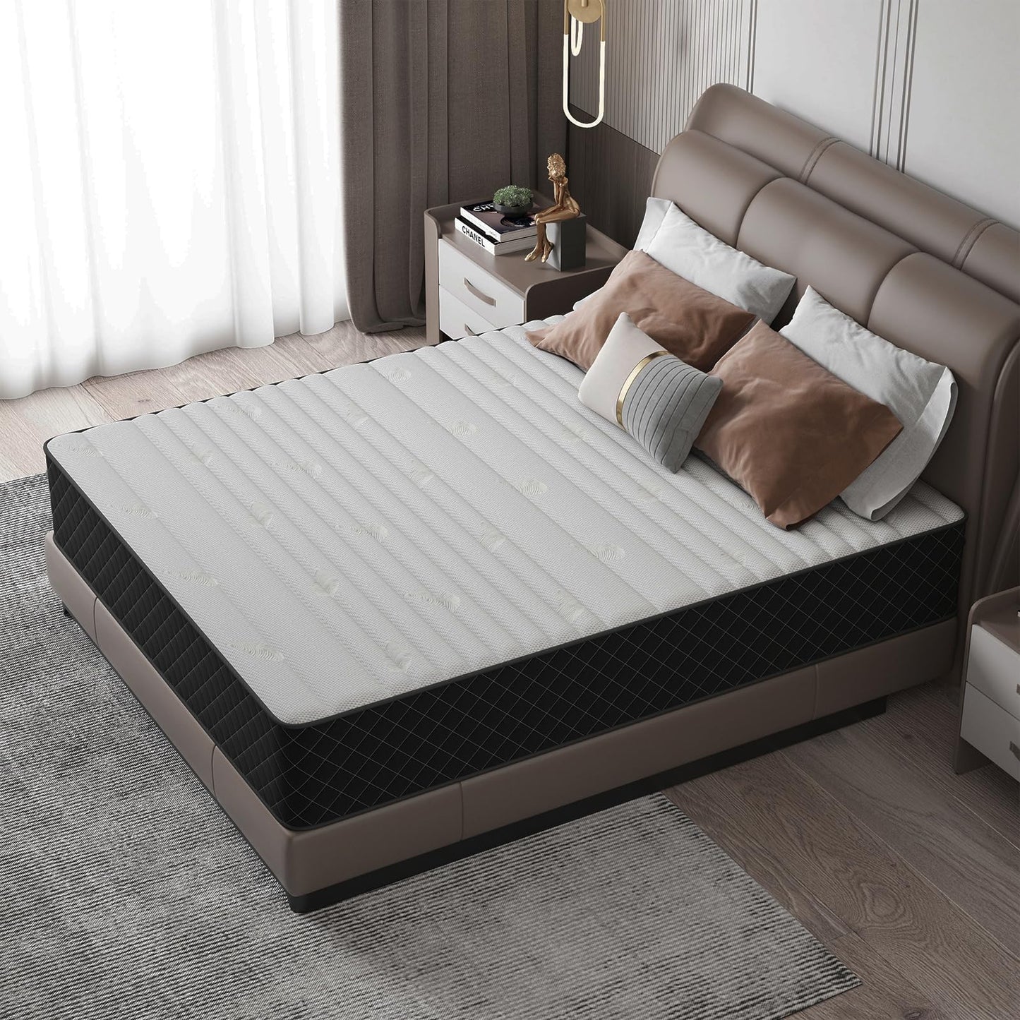 MOLPHIT Matratze 140x200cm, Höhe 25cm mit Oeko-TEX Zertifiziert, Härtegrad H3/H4, Innerspring Hybrid Memory Foam Matratze in Einer Box für ultimative Unterstützung und Druckentlastung, 140x200x25cm