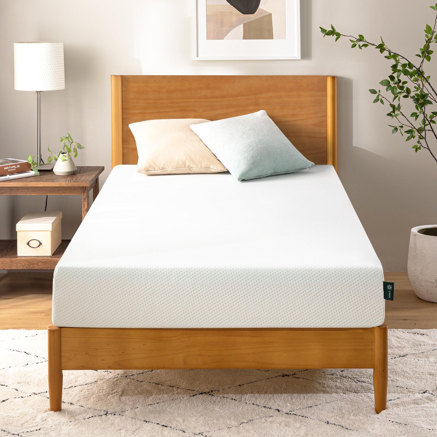 Zinus kühlende Gel Matratze 90 x 200 cm - 15cm hoch - 4 Zonen Kaltschaummatratze-Härtegrad H3 - Rollmatratze - Memory-Schaum für ergonomischen Schlaf - Oeko-TEX Zertifiziert - Designed in Deutschland
