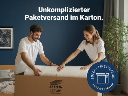 Betten-ABC - Matratze für Kinder & Jugendliche - 120x200 cm - Spezieller Härtegrad & Oeko-TEX-Zertifiziert - Optimale Hygiene Dank abnehmbarem & waschbarem Polyester-Bezug - Lieferung per Paket