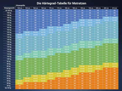 Betten-ABC - Matratze (KSP-500) - 140x200 cm (H3) - 7-Zonen Matratze aus Kaltschaum - Hypoallergen & Antibakteriell - Oeko-TEX® Zertifiziert - Bezug abnehmbar & waschbar - Lieferung per Paket
